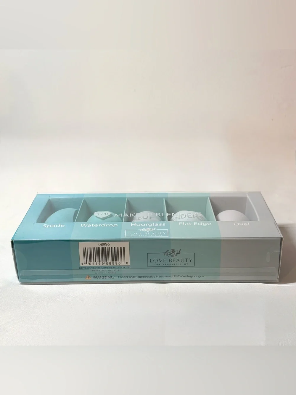 New Set of 5 Makeup Blender Sponges Hypoallergenic Latex Free Shades of Blue
